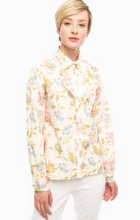 Рубашка молочного цвета с цветочным принтом Pennyblack