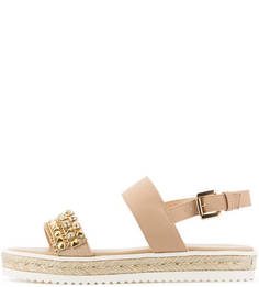 Бежевые сандалии из искусственной кожи Guess
