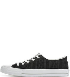 Черные текстильные кеды на шнурках Converse