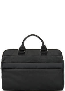 Вместительная черная сумка из текстиля Piquadro