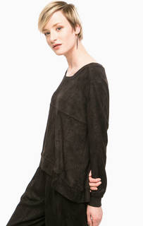 Черный свитшот с удлиненной спинкой Religion