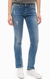 Синие джинсы с потертостями Hilfiger Denim