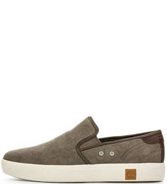 Тестильные слипоны цвета хаки Timberland