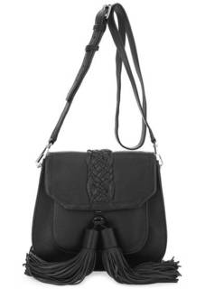 Черная кожаная сумка с кисточками Rebecca Minkoff