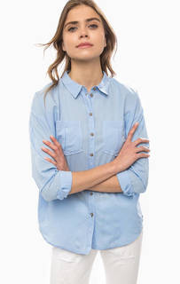 Синяя рубашка свободного кроя Tom Tailor Denim