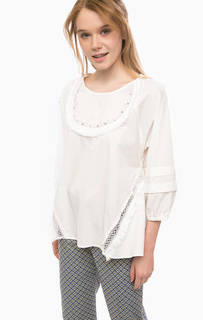 Хлопковая блуза с отделкой бисером Pennyblack