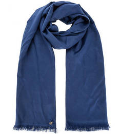 Шарф синего цвета Trussardi Jeans