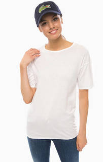 Белая футболка оверсайз Lacoste