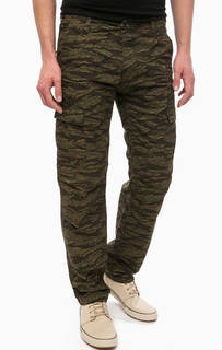 Хлопковые брюки с камуфляжным принтом Carhartt WIP