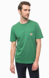Хлопковая футболка с нагрудным карманом Carhartt WIP
