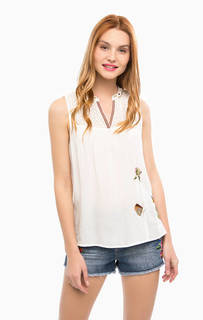 Топ из вискозы с вышивкой Desigual