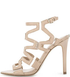 Кожаные босоножки с фигурными ремешками Guess