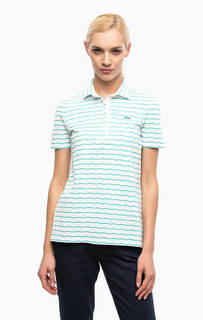 Футболка поло из хлопка белого цвета Lacoste