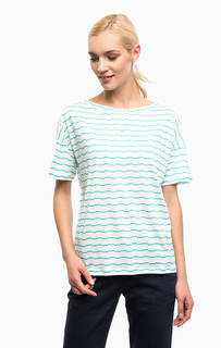 Футболка в полоску с застежкой на спине Lacoste