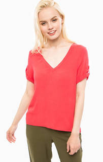 Красная блуза с короткими рукавами Vero Moda