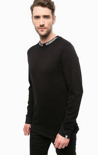 Черный хлопковый джемпер с длинными рукавами Jack & Jones