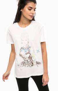 Футболка свободного кроя с принтом Replay