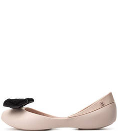 Розовые балетки с бантом Melissa