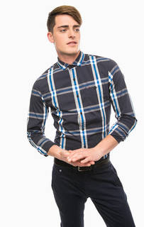 Приталенная рубашка в клетку с карманом Hilfiger Denim