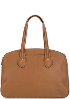 Коричневая сумка из натуральной кожи Furla