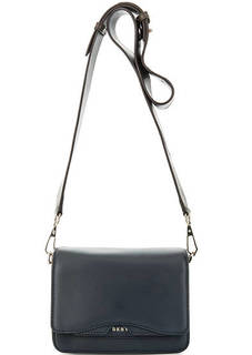 Кожаная сумка с широким плечевым ремнем Dkny