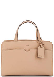 Сумка из сафьяновой кожи с двумя отделами Dkny