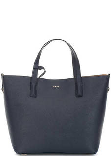 Вместительная кожаная сумка с короткими ручками Dkny