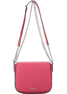 Маленькая кожаная сумка с откидным клапаном Dkny