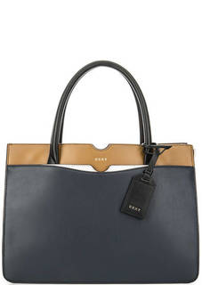 Сумка из гладкой кожи с короткими ручками Dkny