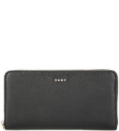 Кожаный кошелек с двумя отделами для купюр Dkny