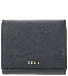 Кошелек из сафьяновой кожи синего цвета Dkny