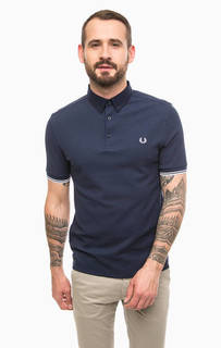 Синяя футболка поло из хлопка Fred Perry