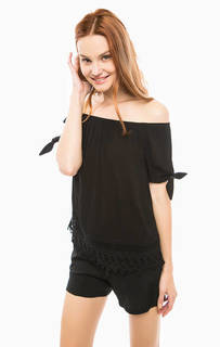 Черная блуза с короткими рукавами Vero Moda