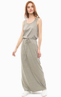 Длинное трикотажное платье серого цвета Vero Moda