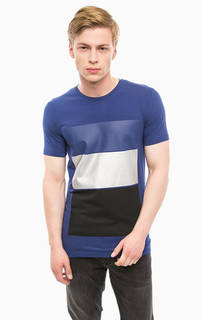 Синяя футболка с круглым вырезом Calvin Klein Jeans