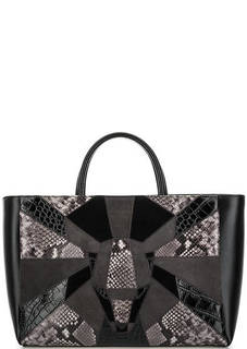 Кожаная сумка с короткими ручками и съемным плечевым ремнем Cavalli Class