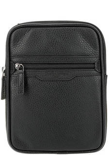 Черная сумка через плечо из натуральной кожи Lancaster