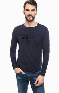 Синий джемпер с круглым вырезом Guess