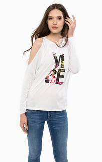 Белая футболка с длинными рукавами Guess