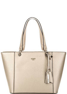 Золотистая сумка с длинными ручками Guess