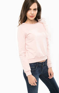 Свитшот с шелковыми нашивкой и вставкой Liu Jo
