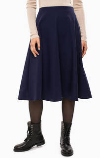 Синяя расклешенная юбка на молнии Patrizia Pepe