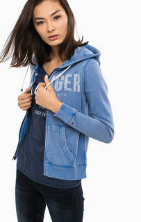 Синяя толстовка с капюшоном на молнии Hilfiger Denim