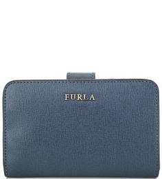 Синий кошелек из сафьяновой кожи Furla