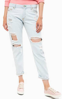 Голубые рваные джинсы бойфренды Hilfiger Denim