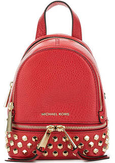 Кожаный рюкзак с металлическим декором Michael Michael Kors