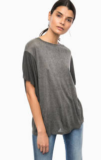 Серая футболка из вискозы Diesel