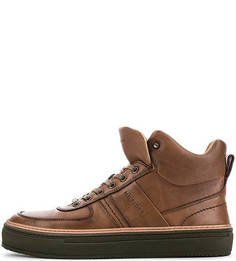 Коричневые кожаные кеды Tommy Hilfiger