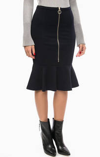 Синяя юбка с оборками Pinko