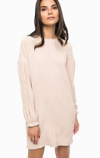 Розовое платье с длинными рукавами Pinko